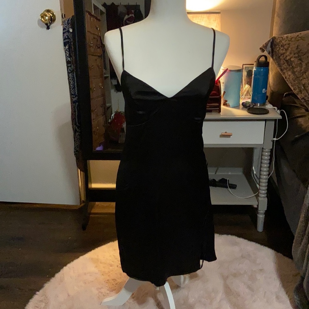 Black Silk Mini Dress